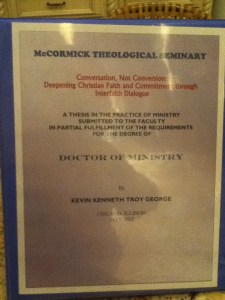 MY THESIS TITLE: Conversation not Conversion: Deepening Christian Faith and Commitment through Interfaith Dialogue