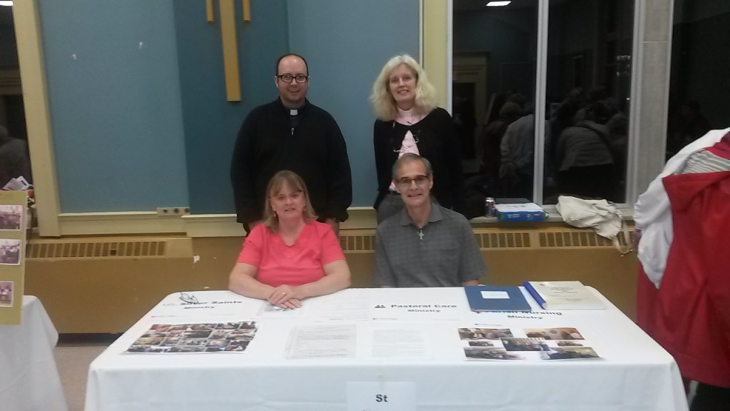 St Aidan's Table. Front - Suzanne Gautreau and Pat Ferguson, Back - Kevin George and Anne Jaikaran